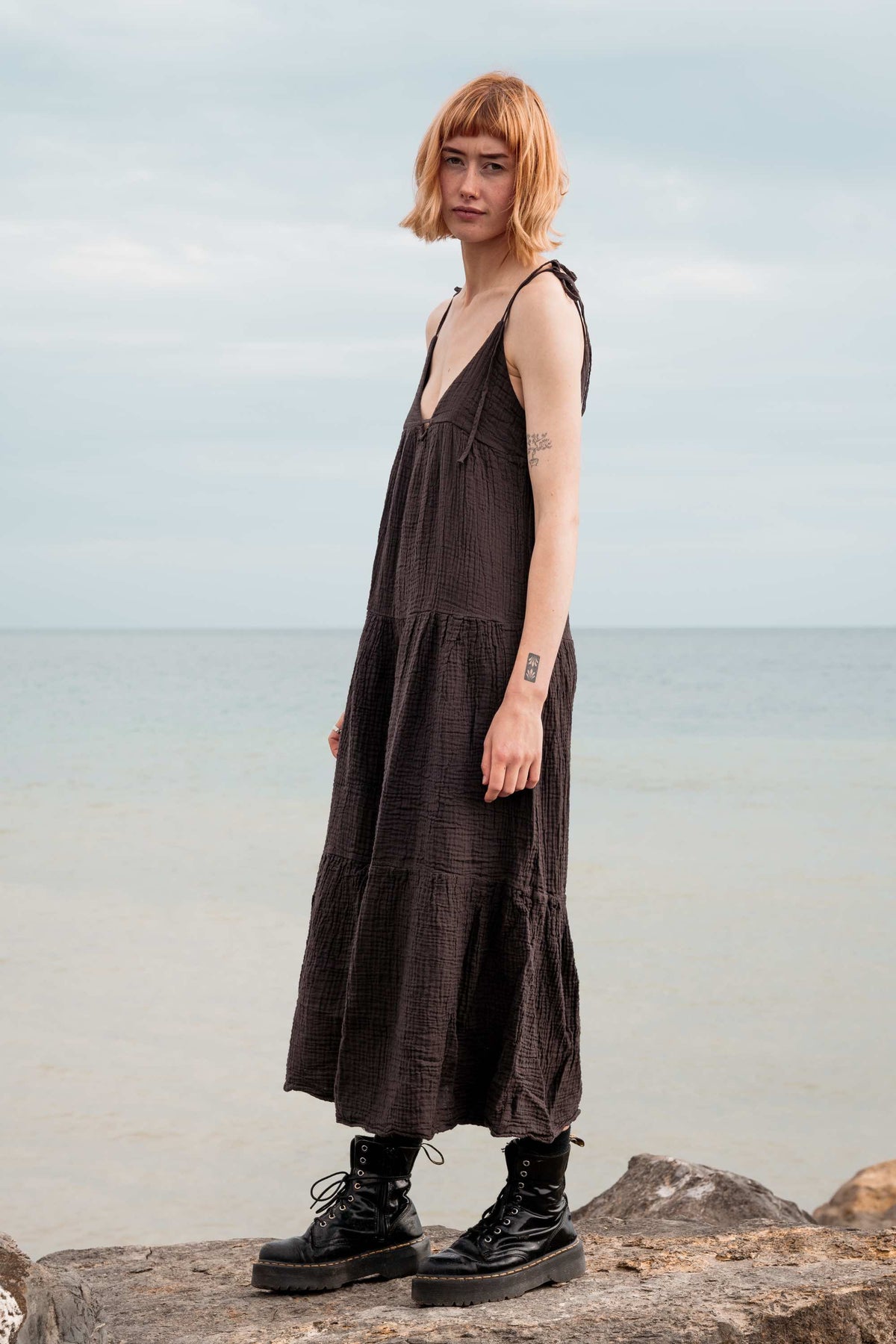 Thalia Dress Burnt Brown