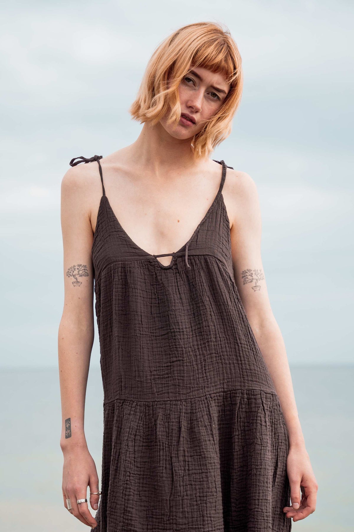 Thalia Dress Burnt Brown