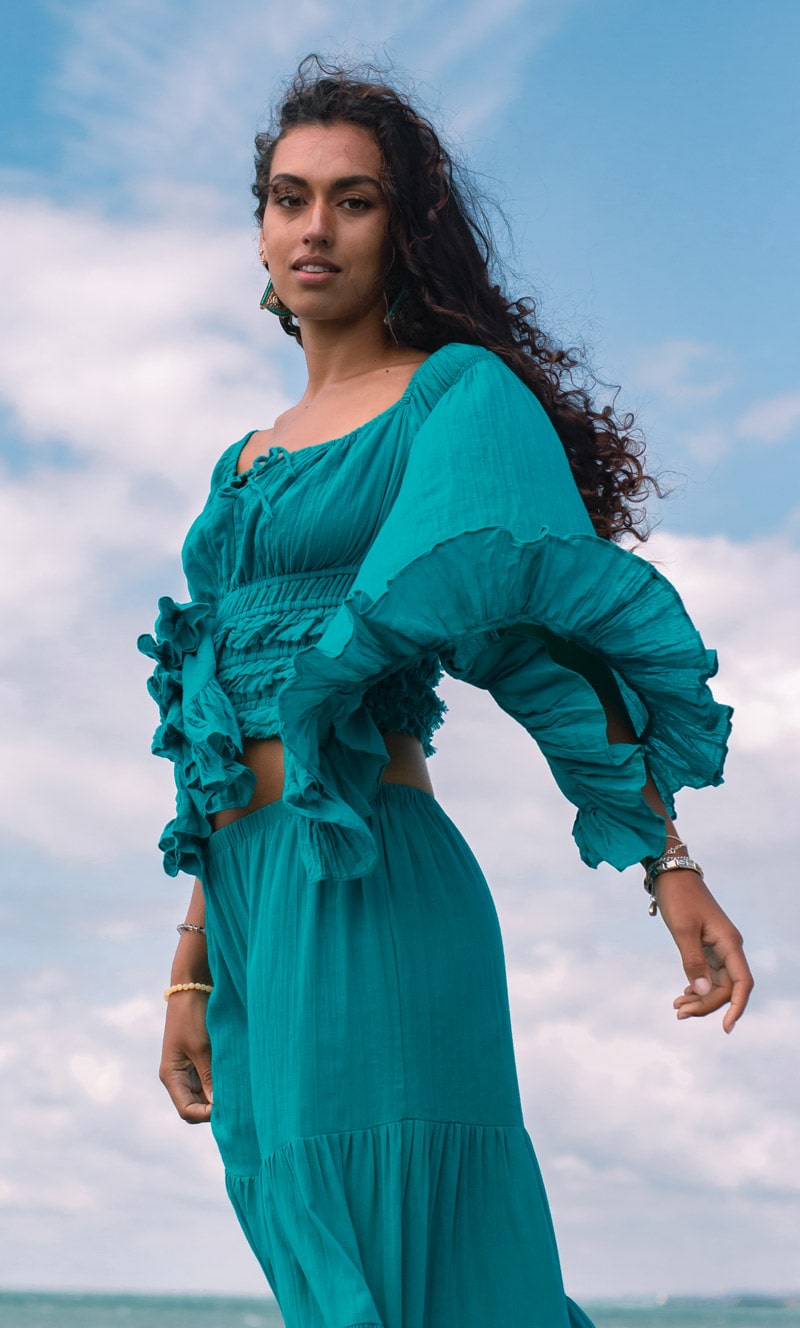 Jasmine Trousers Turquoise