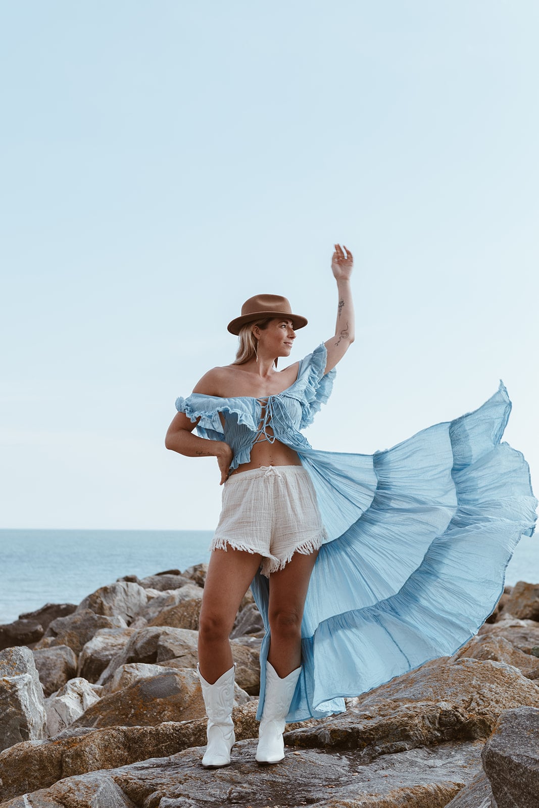 Flora Dress Blue
