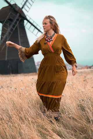 Delilah Dress Brown