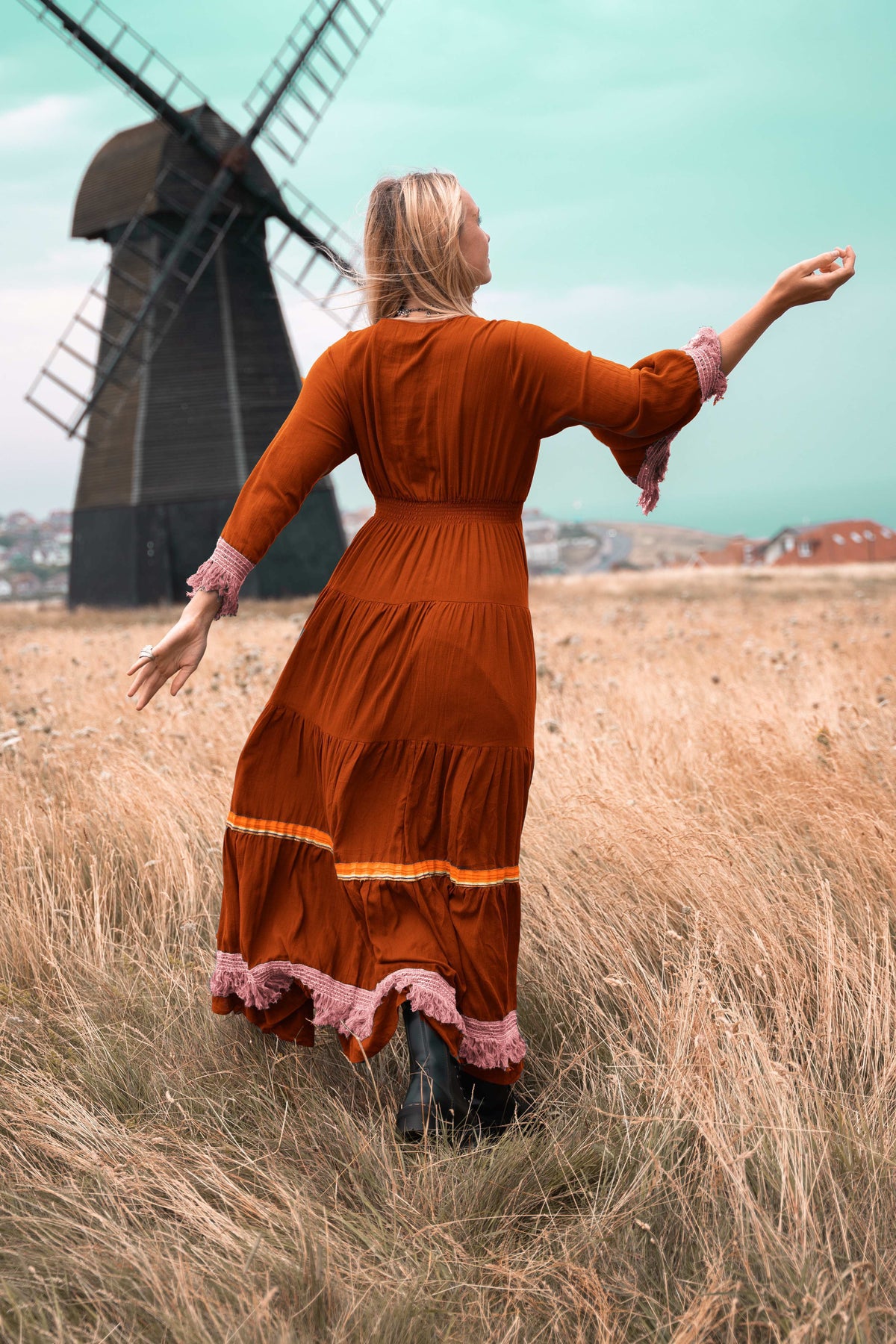 Delilah Dress Rust