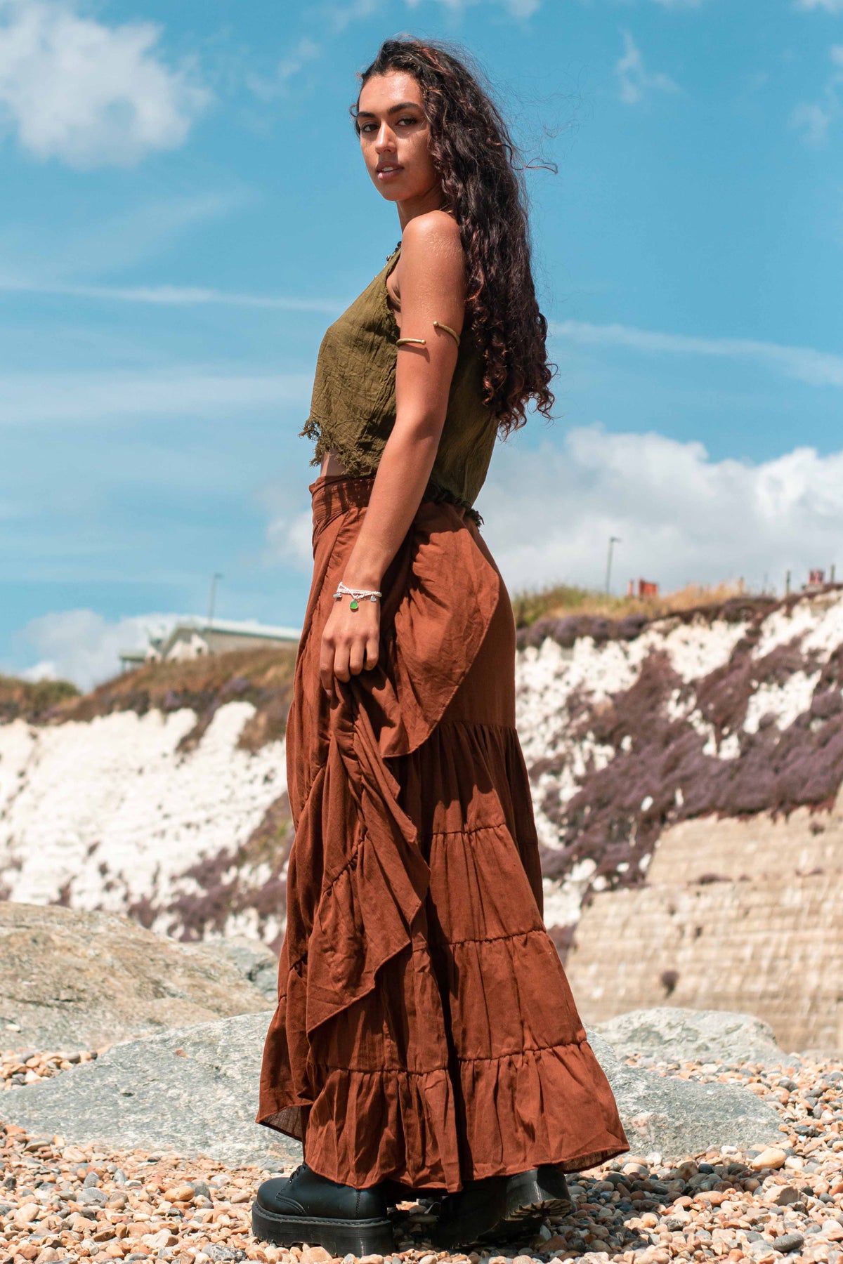 Fringe Top Olive