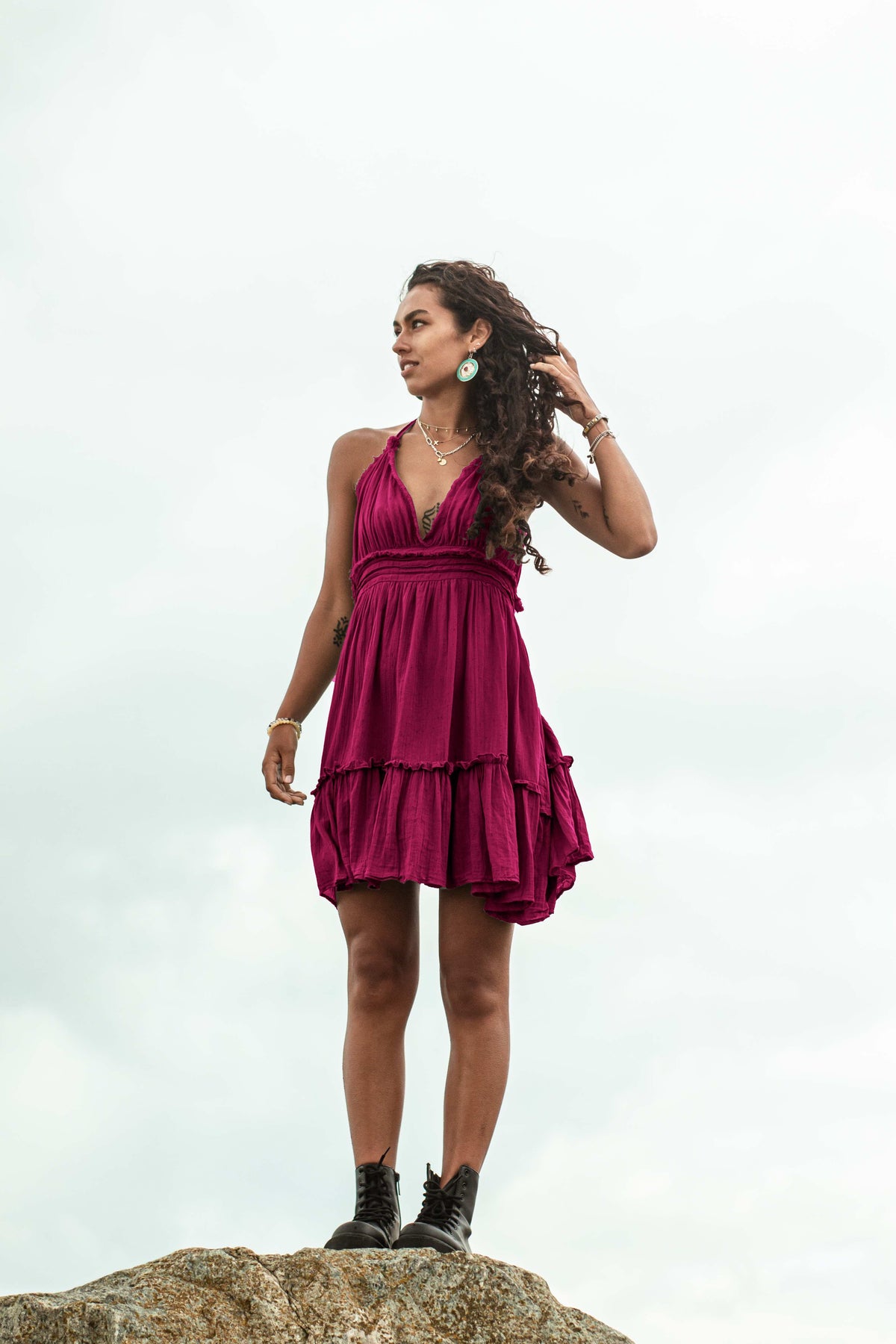 Azora Dress Crimson Jewel
