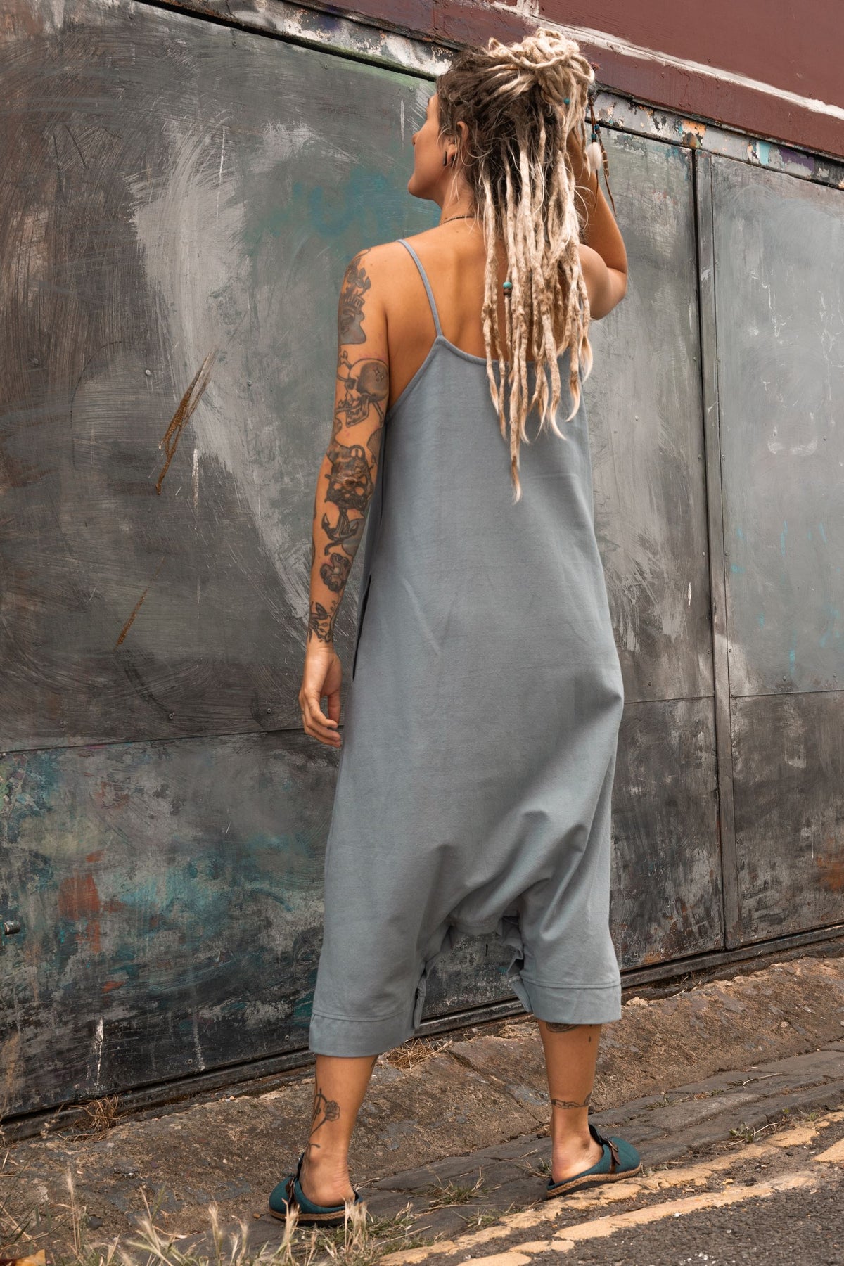 Baby Jumpsuit Blue Grey