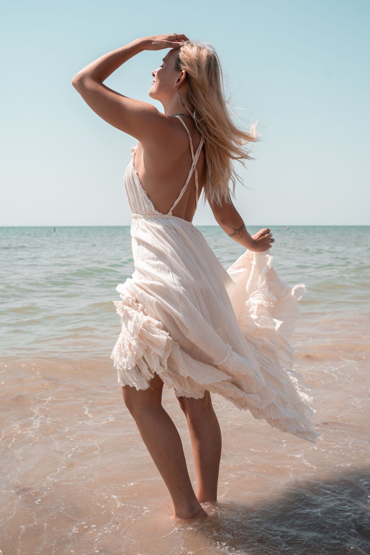 Ruffle Dress Natural