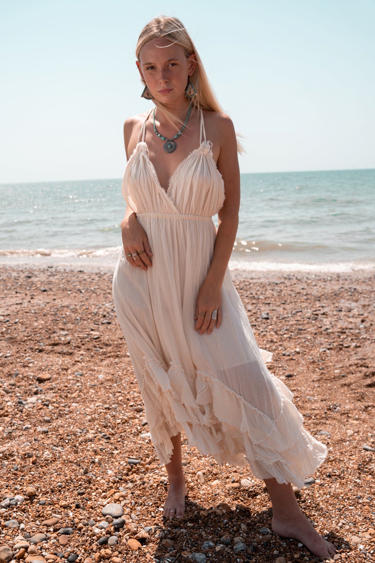 Ruffle Dress Natural
