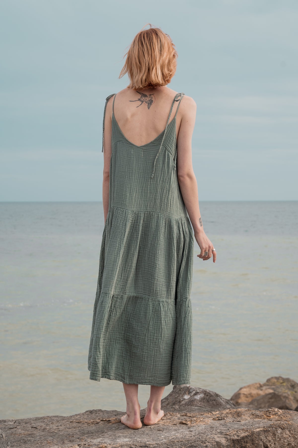 Thalia Dress Botanic Green
